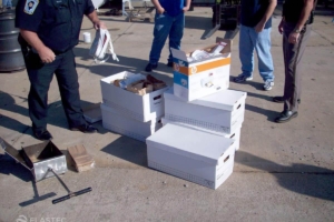 Pruebas confiscadas de drogas