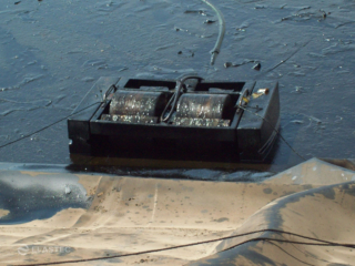 Copper mine oil skimmer