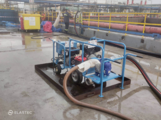 Elastec lobe pump with hydraulic power pack