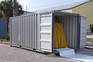 Container for oil spill equipment