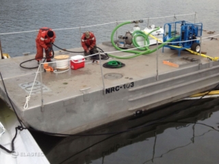 MiniVac on boat during Hurricane Sandy