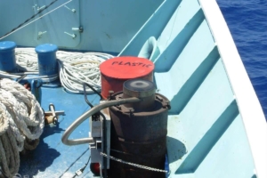 SmartAsh small incinerator on boat