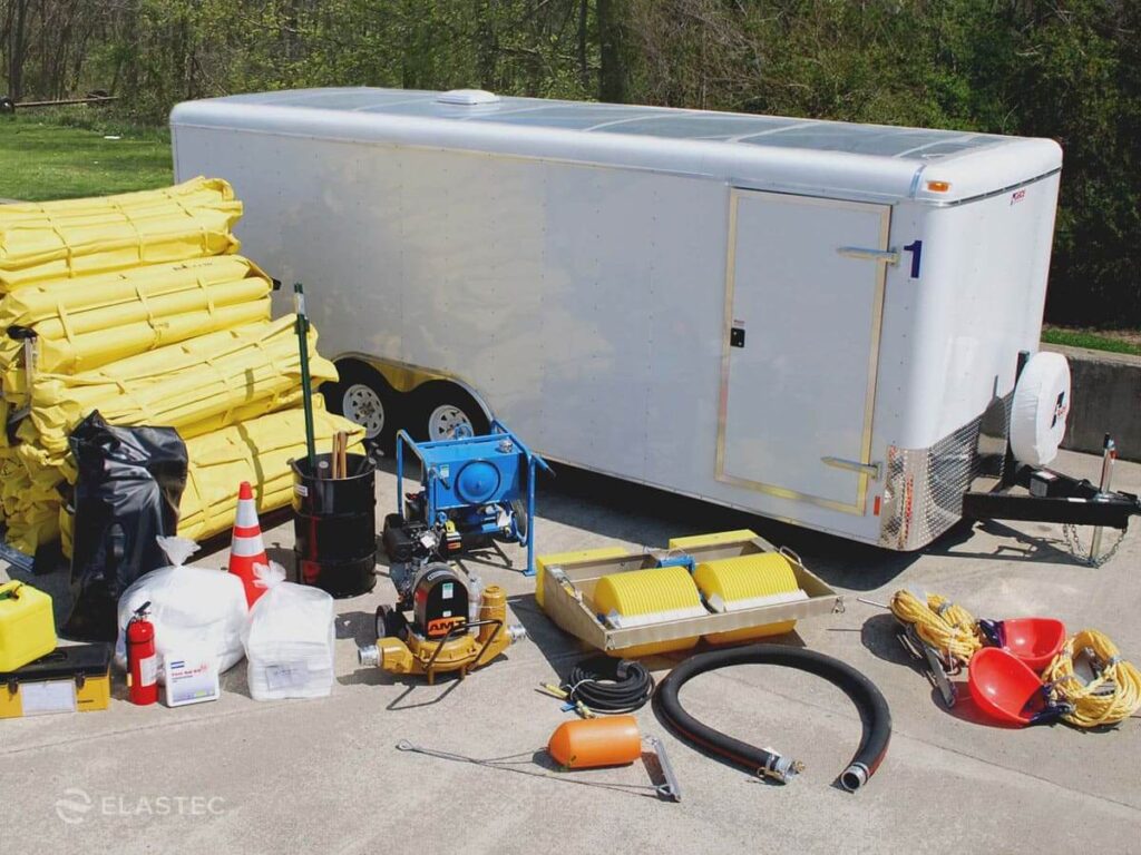 Oil spill response equipment trailers