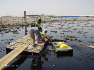 Heavy oil recovery in oil pit