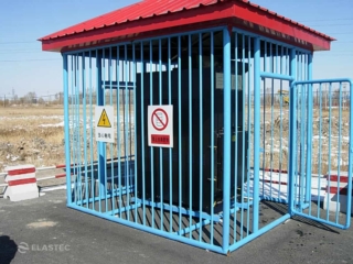 Incinerator in cage