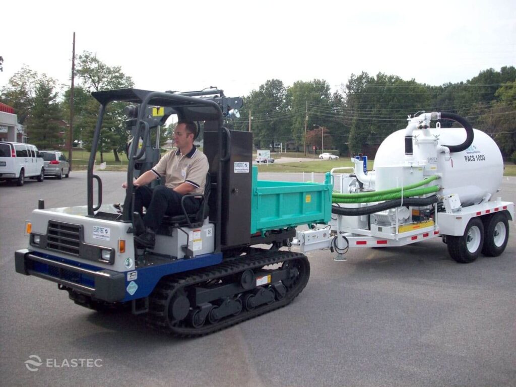 Transporteur sur chenilles polyvalent avec PACS