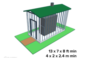 Dimensiones del refugio del incinerador de residuos municipales 2