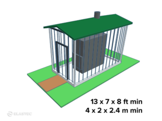 Municipal waste incinerator shelter dimensions 2