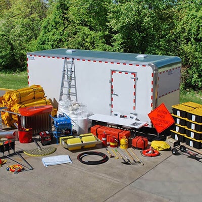 Oil spill response trailer