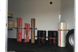 Various pieces of response equipment in trailer
