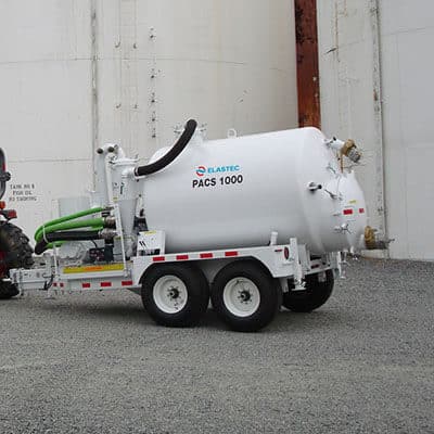 PACS vacuum trailer for oil tank cleaning