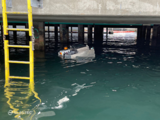 Remote controlled oil skimmer
