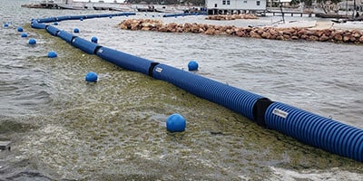 Barrière anti-mauvaises herbes aquatiques