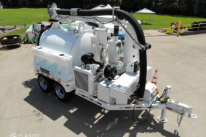 Vacuum trailer for potholing and hydro-excavating