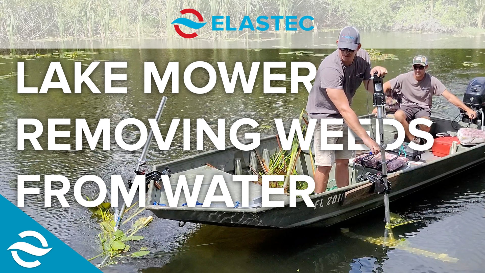 Jenson Lake Mower Cutting Aquatic Weeds