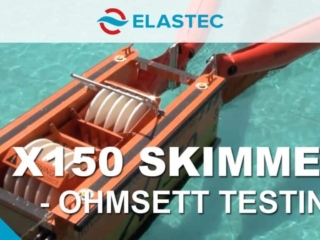 Essayage d'Ohmsett de Skimmer de disque rainuré X150