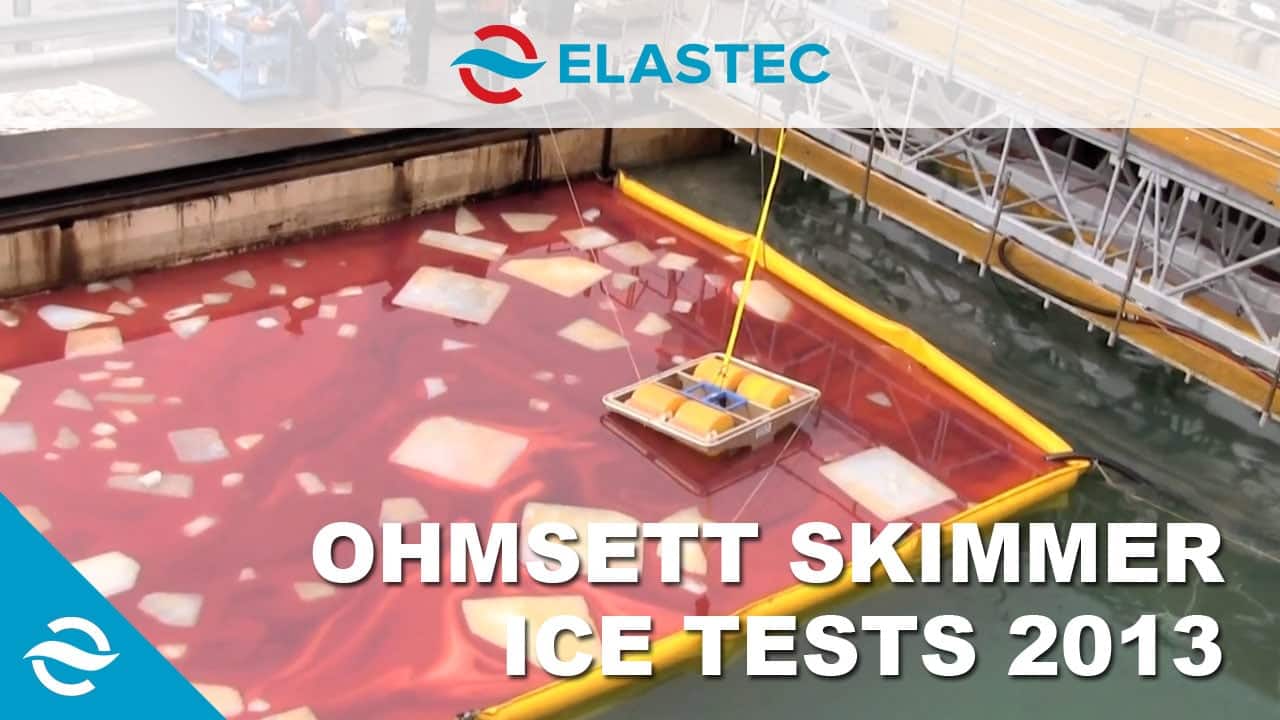 Ohmsett Skimmer Ice Tests 2013
