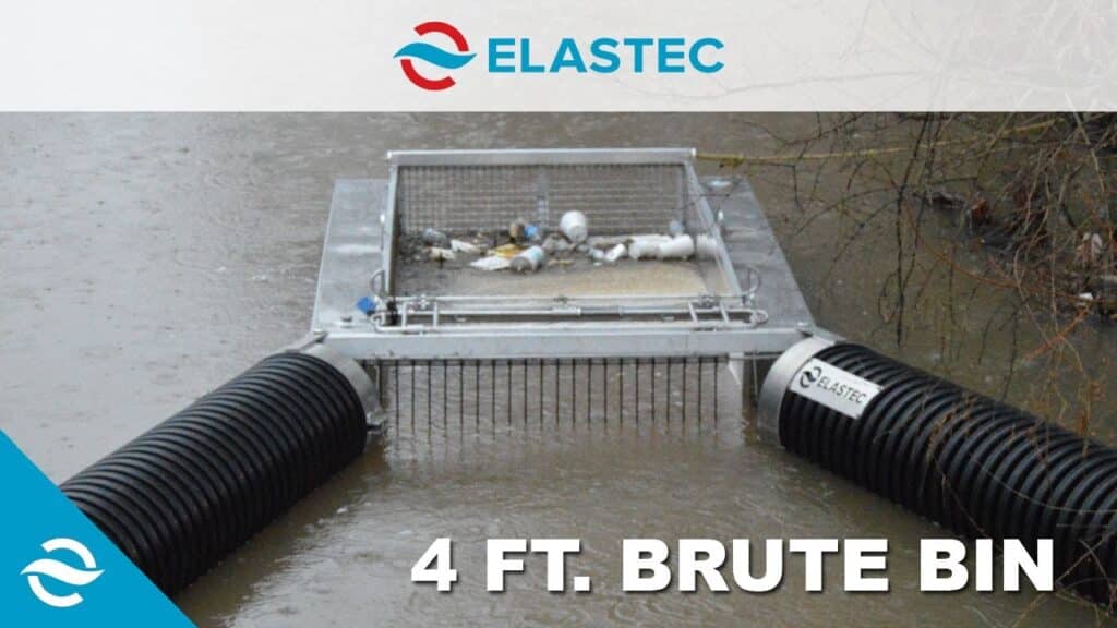 Elastec 4ft Brute Bin flutuante dispositivo de coleta de lixo