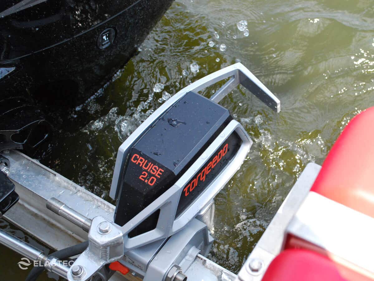 Elastec boat with Torqeedo electric motor