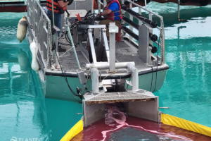 Inserção de barco skimmer de disco ranhurado