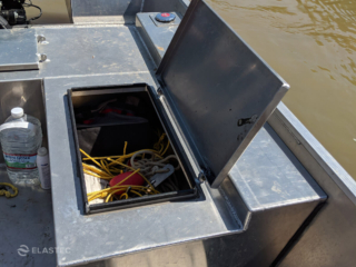 Workboat console storage