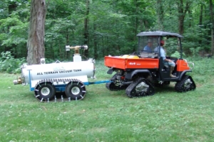 Multi-purpose ATV towing vacuum tank