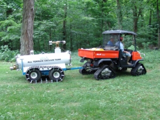 Multi-purpose ATV towing vacuum tank