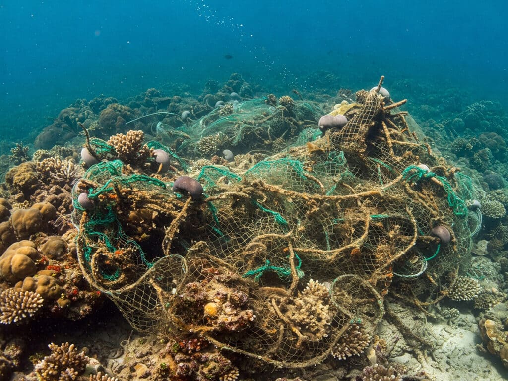 Ghost nets underwater pollution
